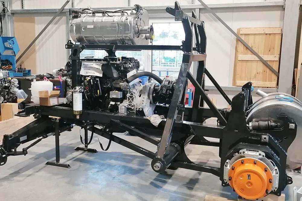 Fahrzeugchassis mit Antriebseinheit